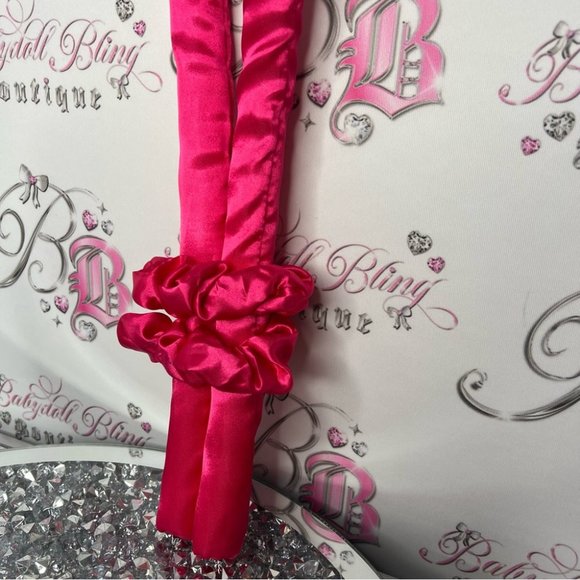 Hair curling heatless rod headband silk with 2 scrunchies wavy curly no heat - Picture 7 of 11